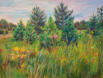 Рисунки учеников курса АТМОСФЕРНЫЕ ПЕЙЗАЖИ